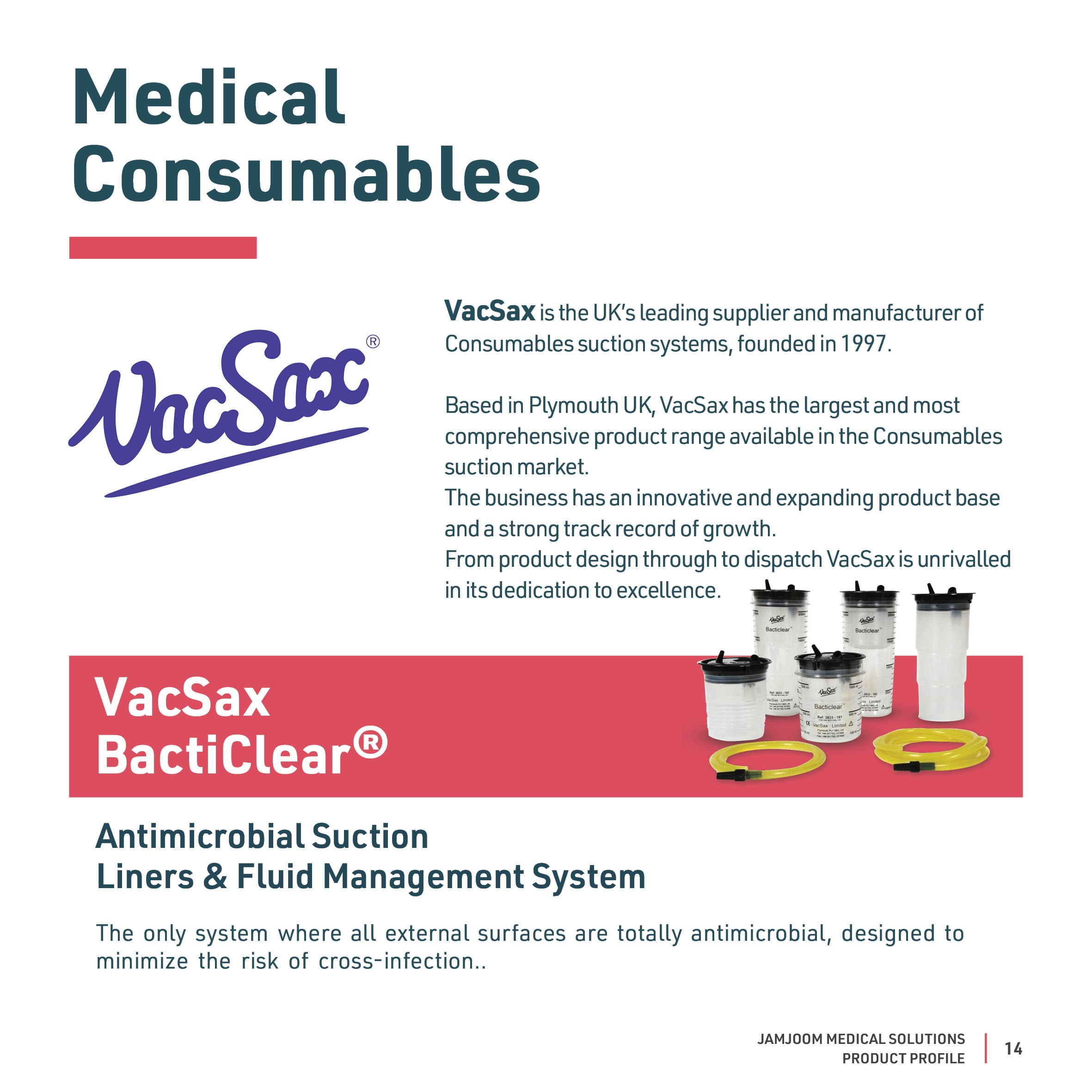 VacSax BactiClear® catalogue profile from VacSax.