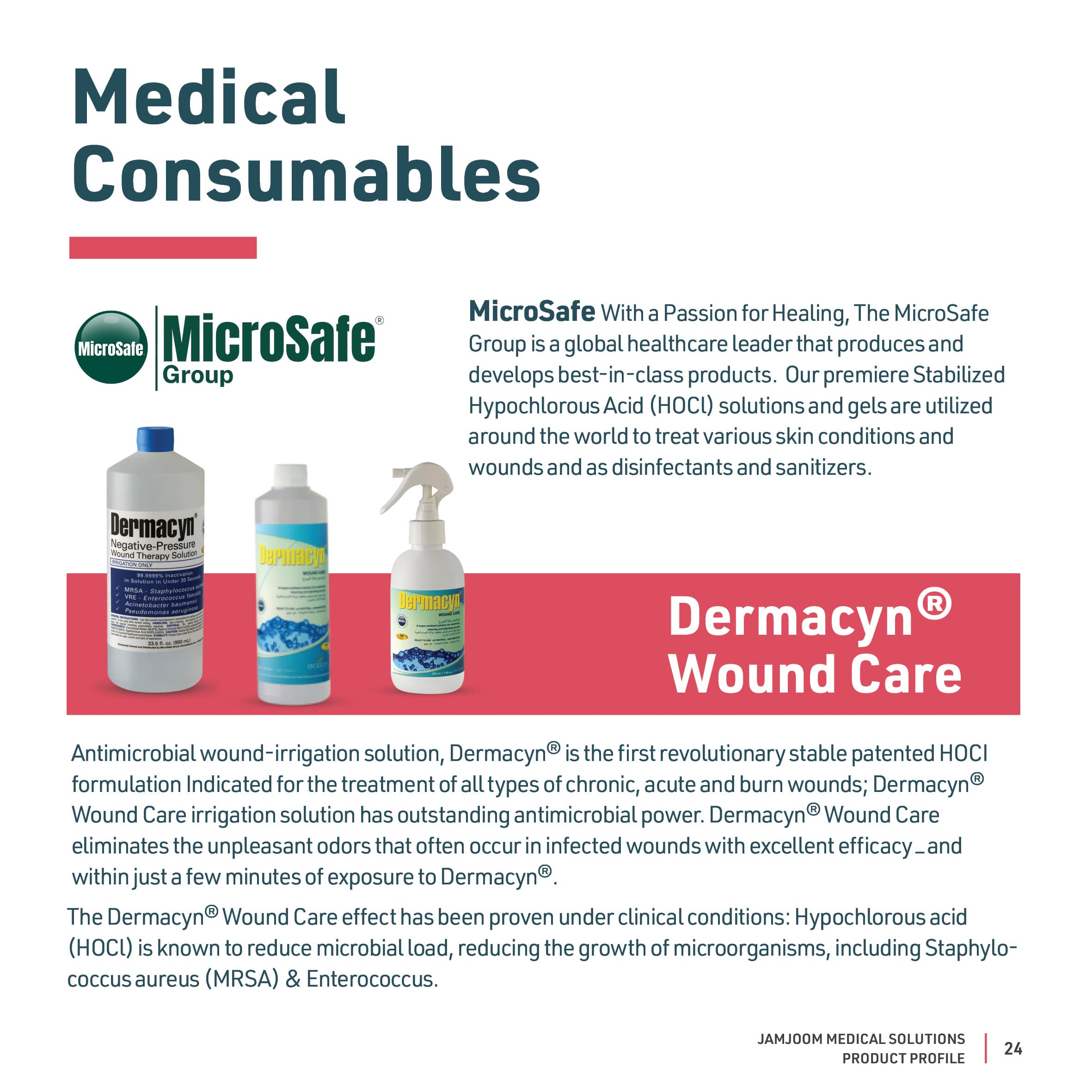 Dermacyn® Wound Care catalogue profile from MicroSafe.