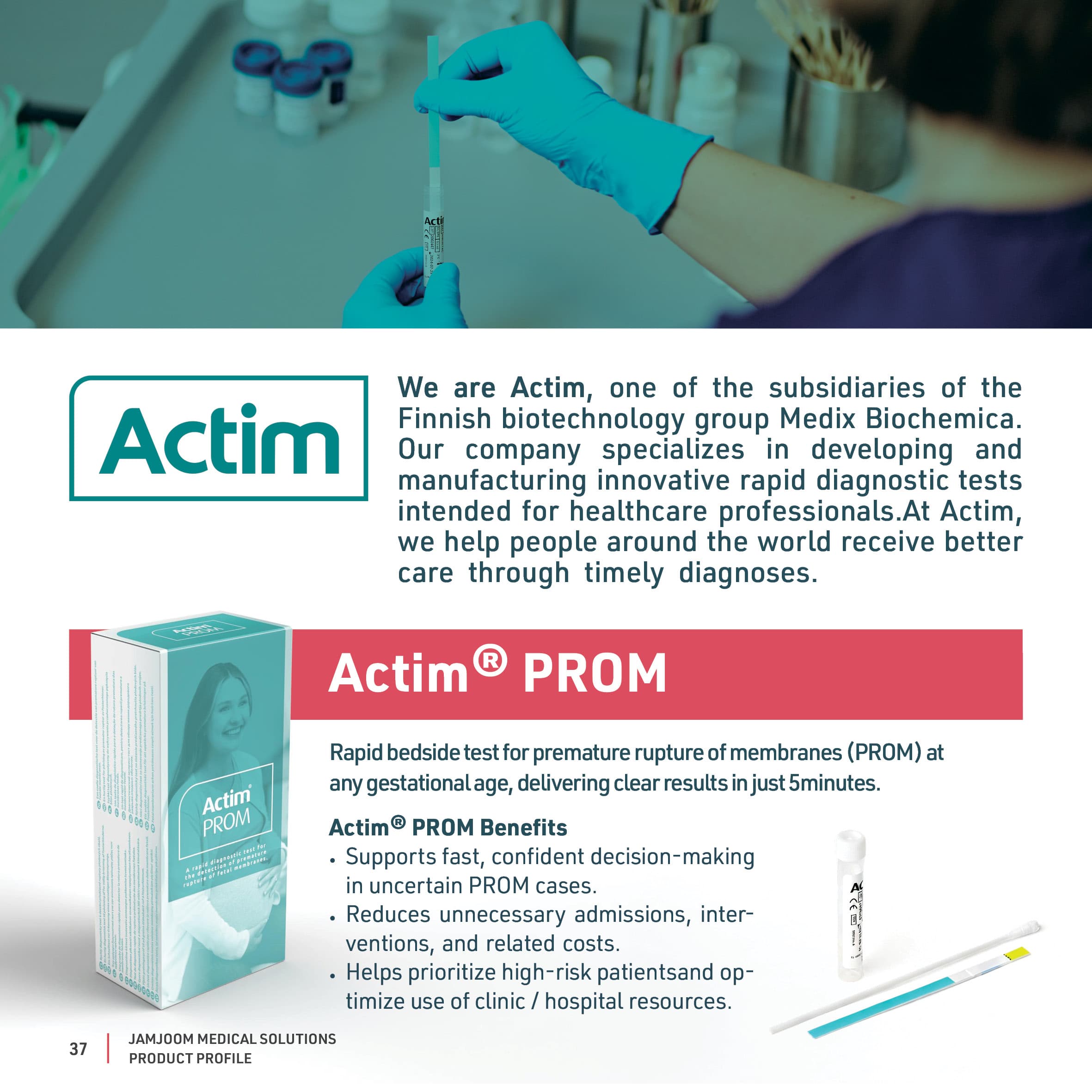 Actim® PROM catalogue profile from Actim.
