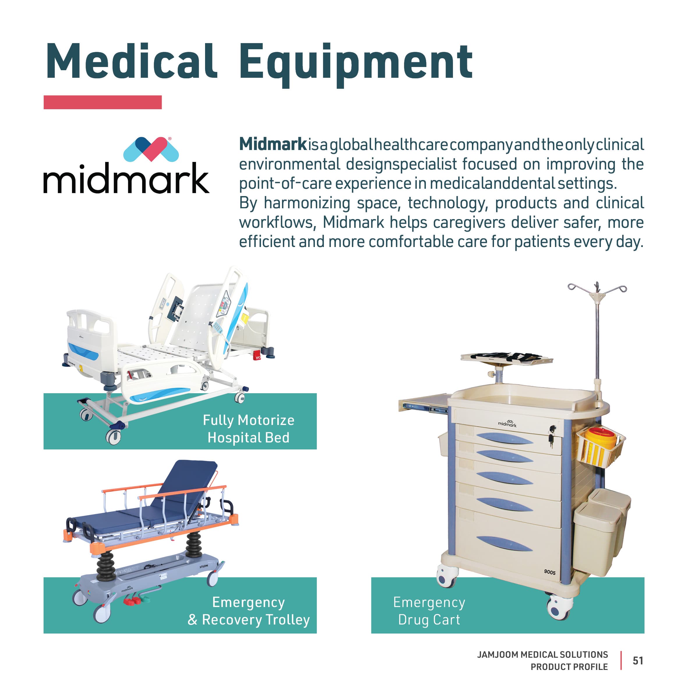Fully Motorize Hospital Bed catalogue profile from Midmark.